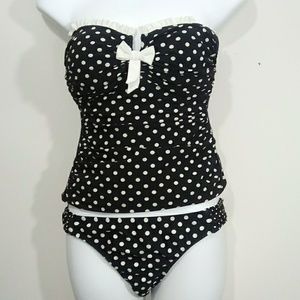 Black and White polka dot swimwear